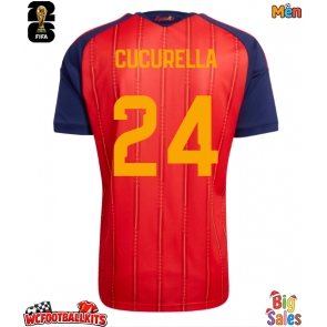 Spain Marc Cucurella #24 Replica Home Stadium Shirt World Cup 2026 Short Sleeve